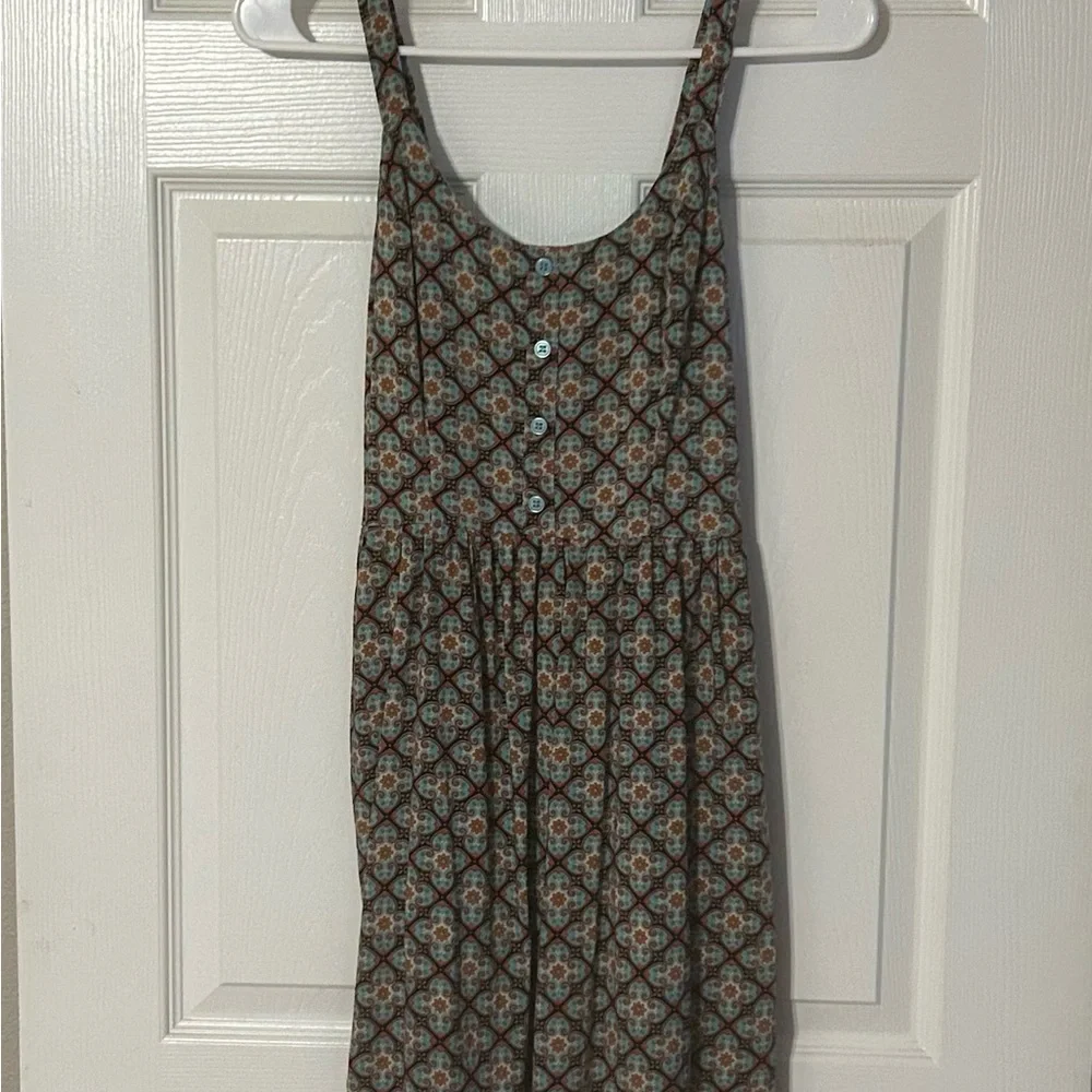 Xhilaration Green and Brown‎ Sleeveless Sundress